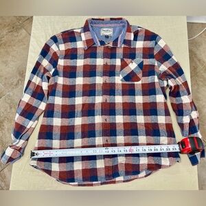 Flag & Anthem Men's XXL Plaid Flannel Button-Up Long Sleeve Shirt